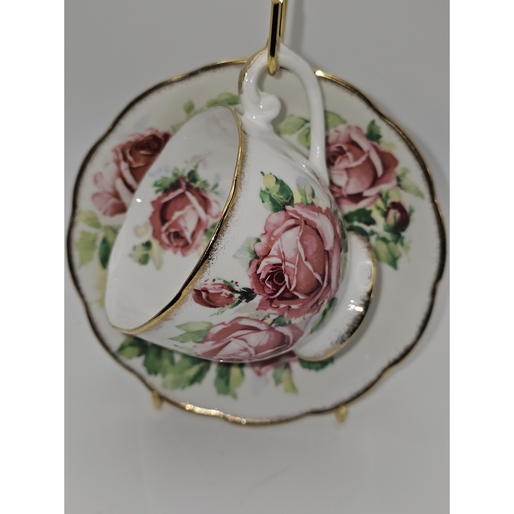 Lady Margaret Queen Anne vintage tea cup & saucer porcelain coffee floral Rose
